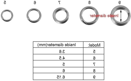 Dubbele splitringen set van 200 stuks, roestvrijstalen verbindingsringen voor sleutelhangers en sieraden maken — afbeelding 5