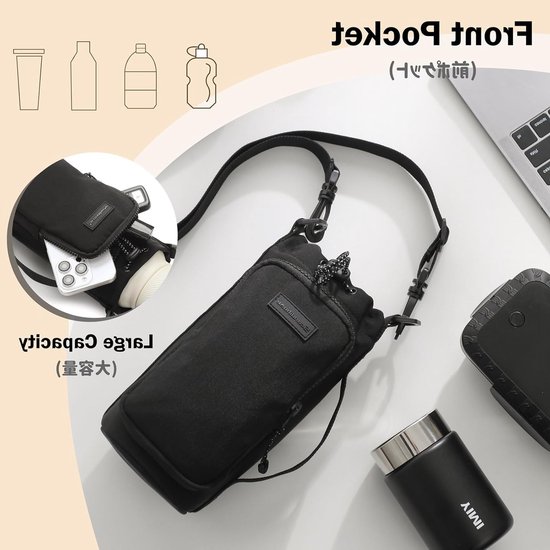 Flessenhouder met Strap en Multifunctionele Voorkant voor Wandelen, Kamperen en Buitensporten — afbeelding 4