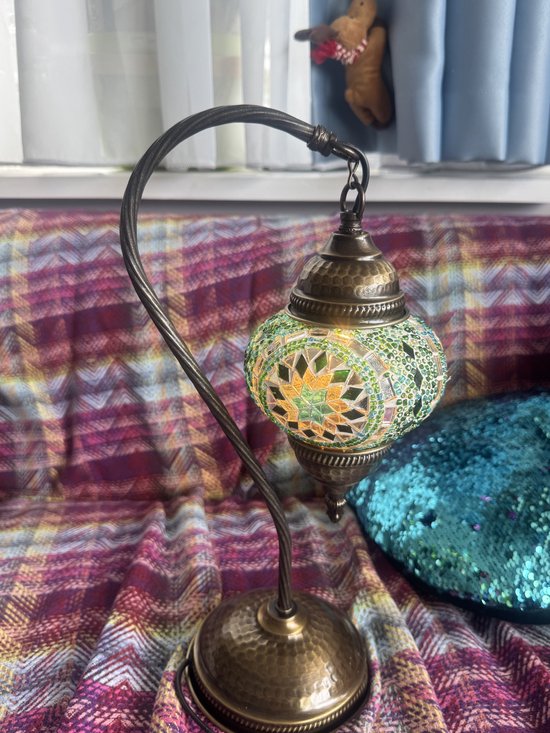 Swan Neck mosaic, bohemian Lamp van hand made — afbeelding 5