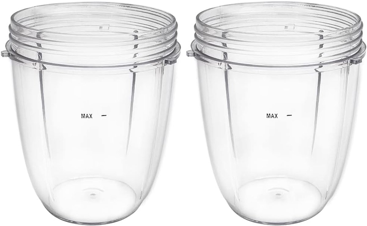 Vervangende sapcentrifugebekers Geschikt voor NutriBullet 600W en 900W blenders (2 x 18 oz bekers)