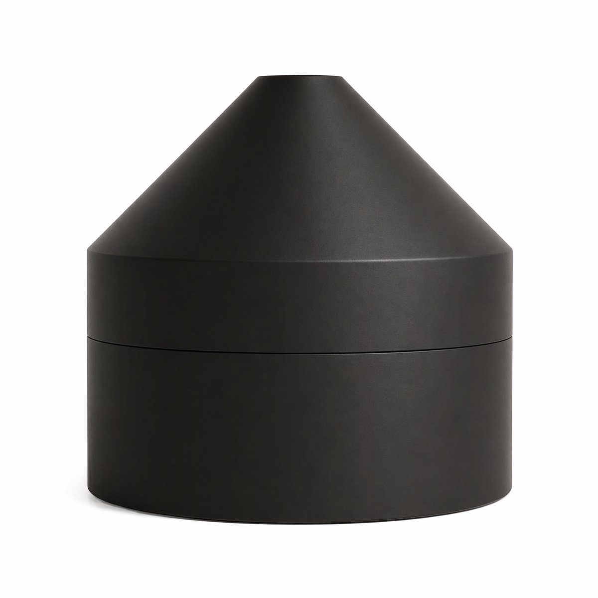 Fiastra Vulcano Brooddoos – Met Deksel – Mat Zwart – Ø 30 cm