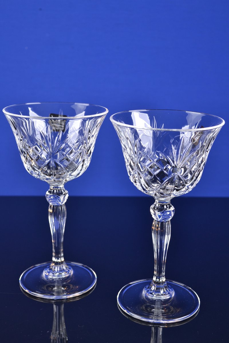 Luxe Kristallen Coupéglazen – Set van 2 – 16 cl