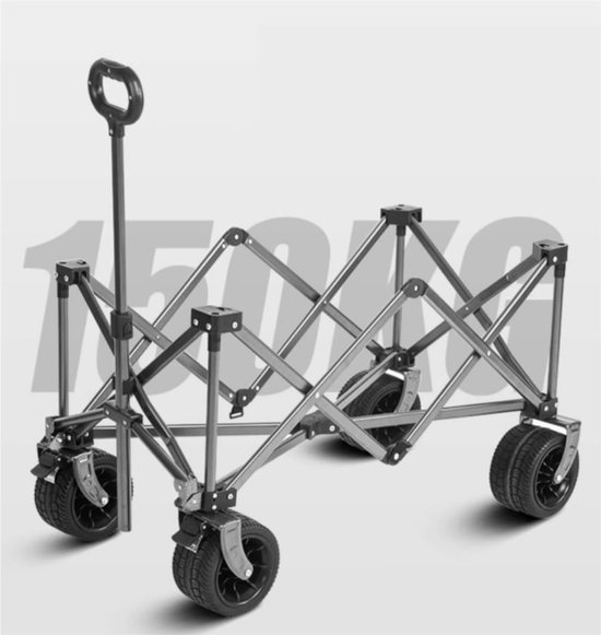Bolderkar Tuinwagen - Transportkar Outdoor - Spullen Vervoeren - Grote Capaciteit - 300 kg Draaglast - Zwart van Bolderkar — afbeelding 3
