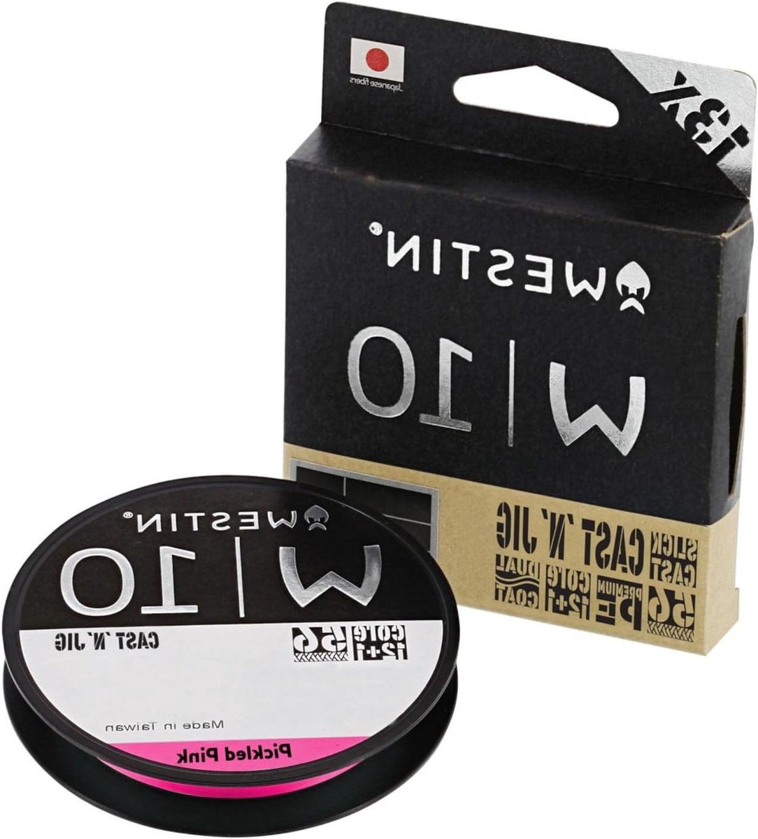 Westin W10 CAST 'N' JIG 13 Braid Pickled Pink - 110 m Fishing Line Diameter / Load Capacity: 0.13 mm / 7.4 kg