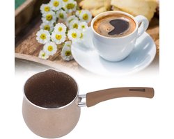 Klein 10 cm Melkpan - Anti-aanbak Kookpan met Handvat voor Koffie, Melk en Sauzen - Aluminium, Veilig en Handig in Gebruik