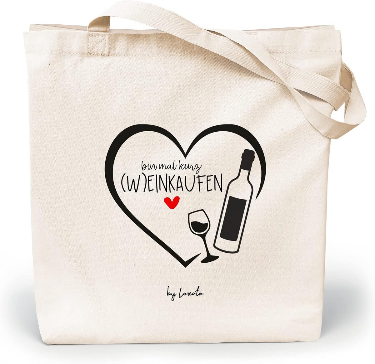 Katoenen Tote Bag met Grappige Spreuk - Stoffen Tas voor Winkelen en Strand - Handtas met Motief Design