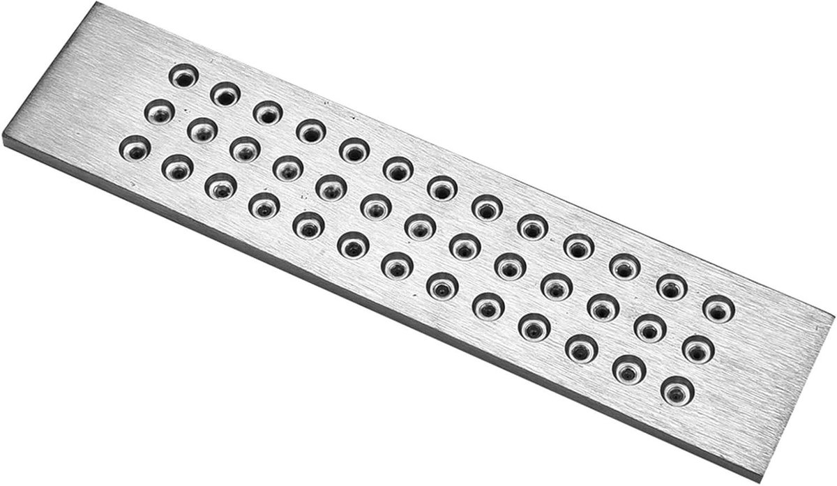 Metaaldraad Trekplaat - Sieradengereedschap Trektafel - Draad Vormgeven - Glanzend Oppervlak - 026-900 mm - Zilverkleurig