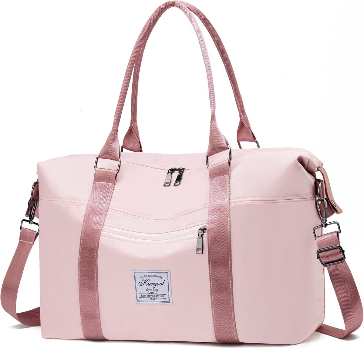 Sporttas met Natte Tas - Weekendtas Reistas - Sport en Reizen - Lichtgewicht Ontwerp - 48 cm - Roze
