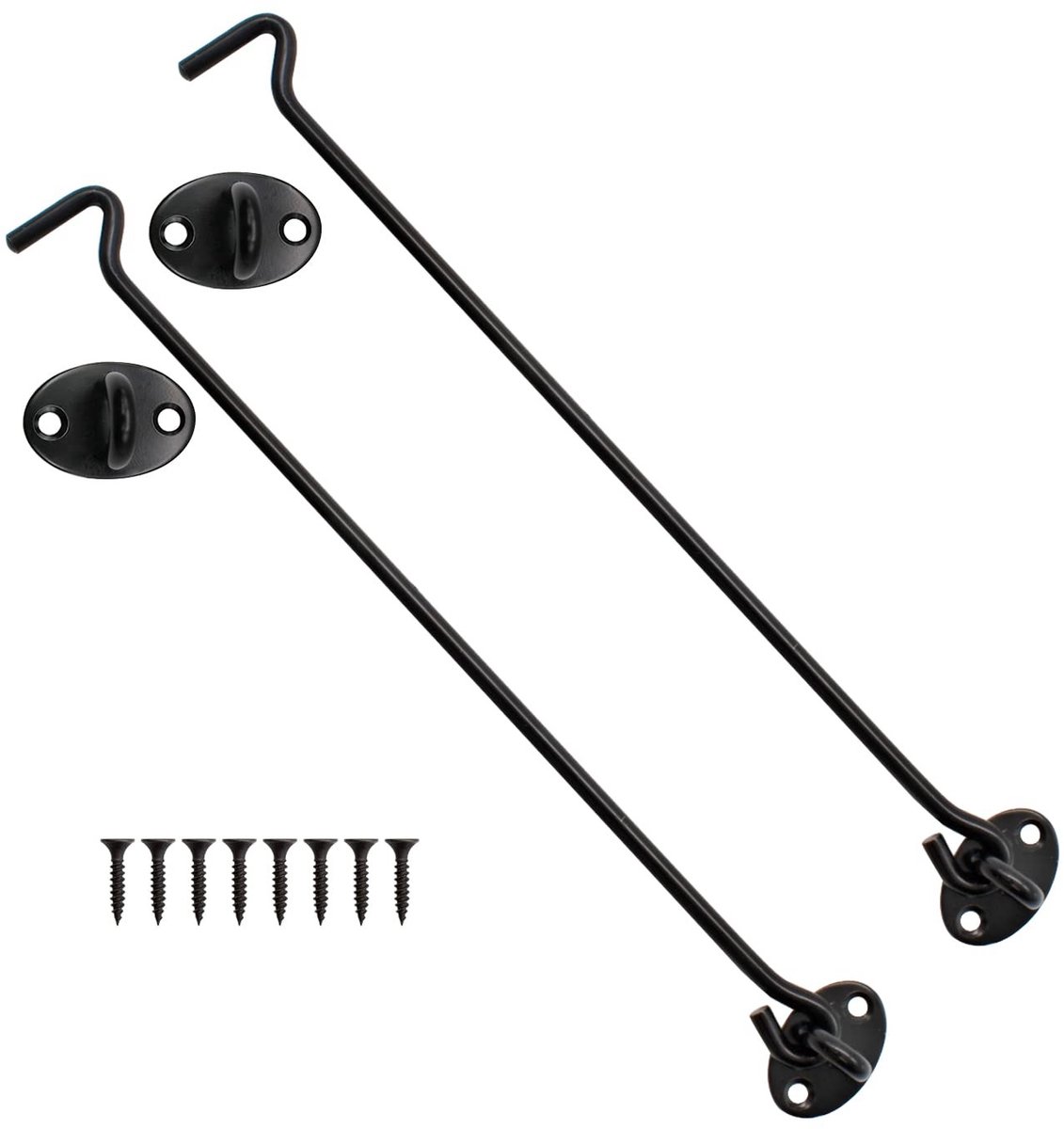 Cosensi- Haak RVS - 2-Piece Set - 30 cm - Beugel - Voor Deuren/Garage - Inclusief Schroeven - Duurzaam Ontwerp - Deurslot