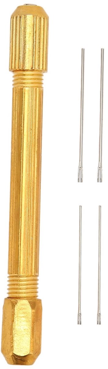 Cosensi- Haarwortelhouders 4 stuks - 0.6mm/0.8mm Naalden - Legering Handvat - Pop Haar Accessoires - Compact formaat - Verbeter je creativiteit - Poppenhaar