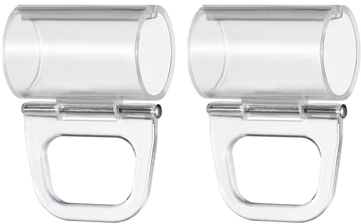 Cosensi - Roller Blinds - Transparante Handvatten - Stijlvol en Praktisch - Pack van 2 - Sterke Bevestiging - Geschikt voor Rolluiken - 4.5 x 3.5 cm