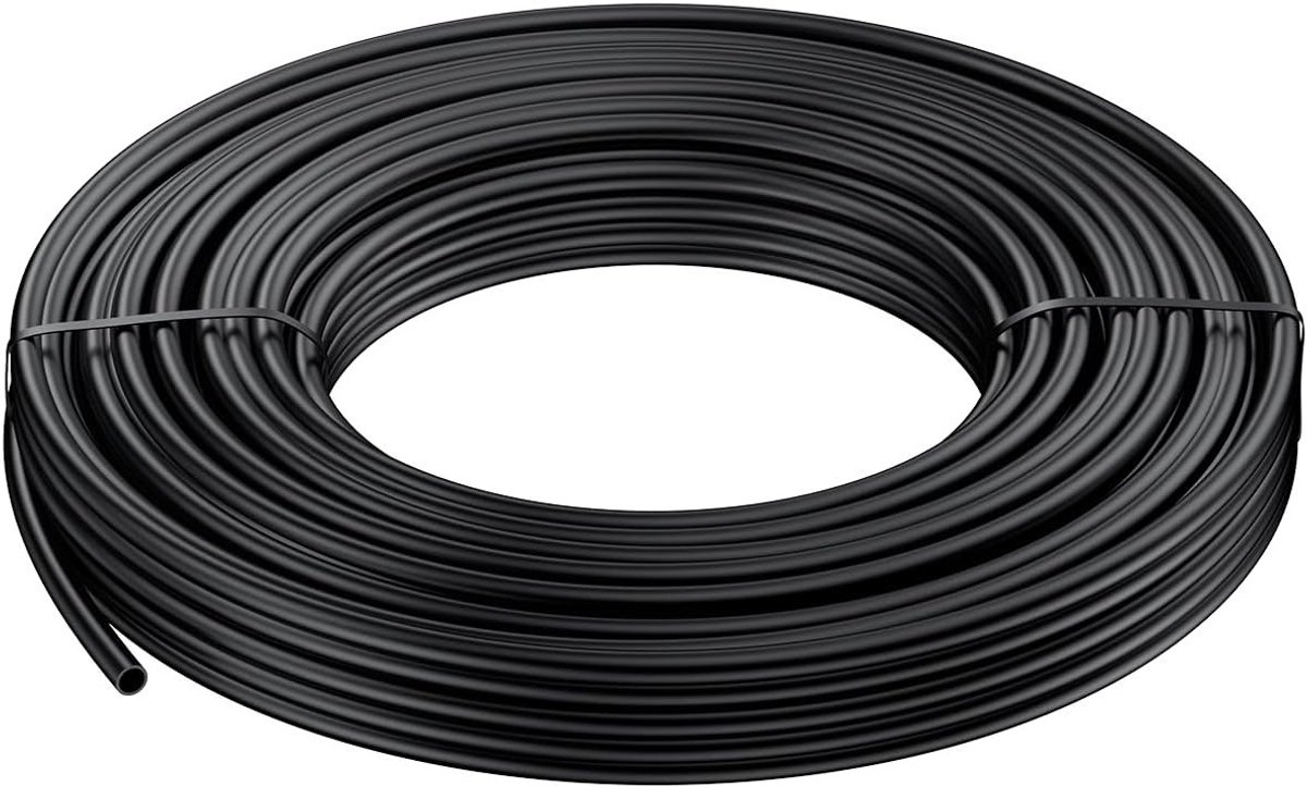 Drip Irrigation Slang 15 m, 6 mm, Zwarte Polyethyleen Micro Drip Slang voor Tuinirrigatie, Efficiënte Waterdistributie en Irrigatiesysteem