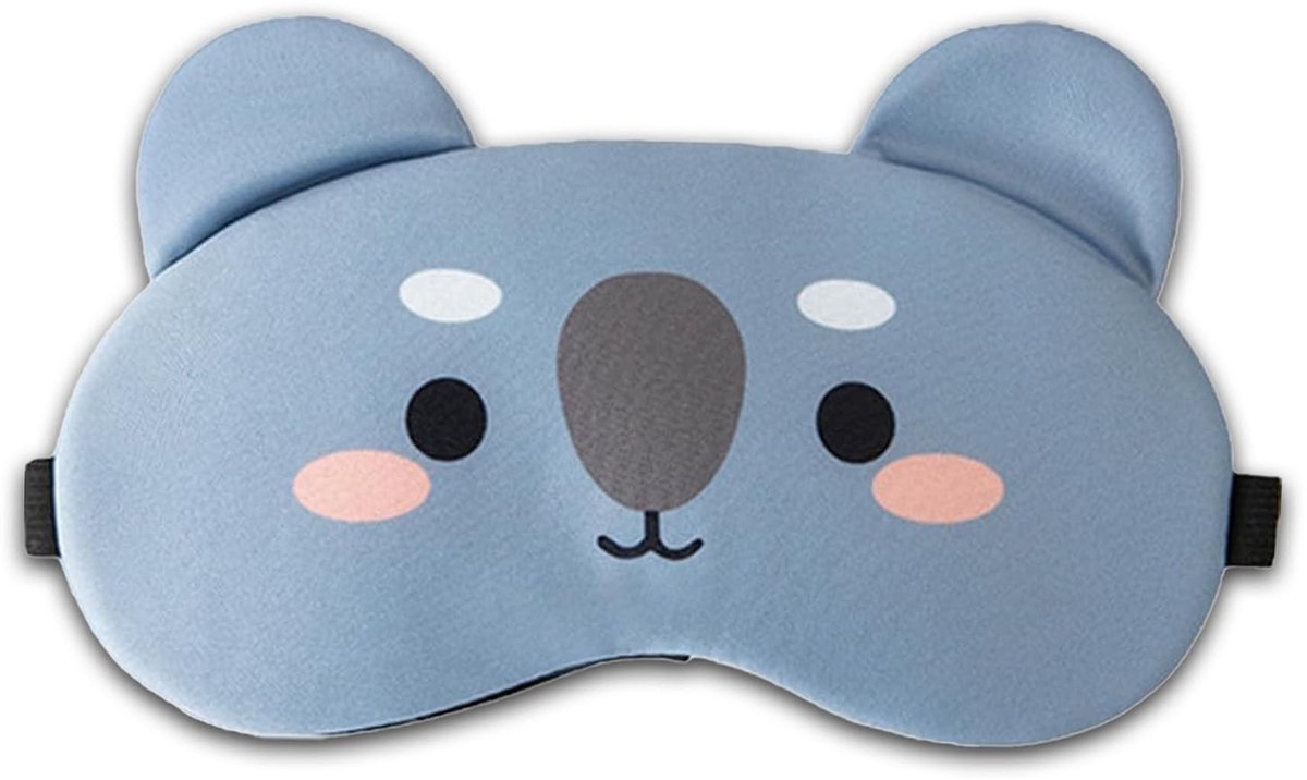 Cosensi- Slaapmasker Kinderen - Grijze Koala Stijl - Oogmasker voor Meisjes - Lichtdichtheid - Comfortabele Polyester Melkzijde - Geschikt voor Reizen
