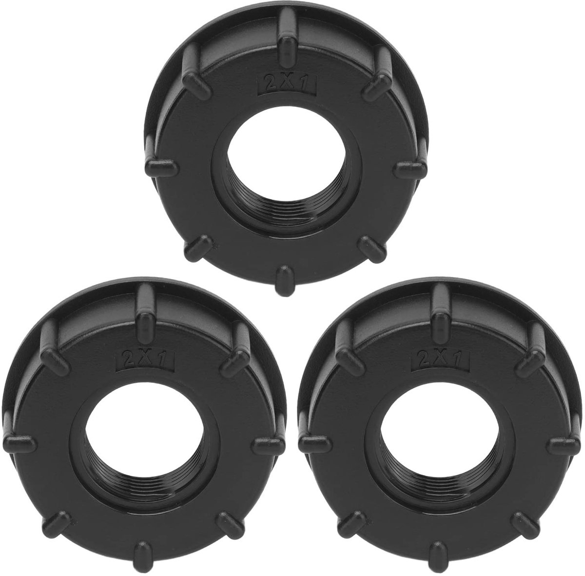 Cosensi- IBC Tank Connector - Coarse Draad - 60mm Binnen Diameter - 3 Stuks - ABS Materiaal - Lekvrij Ontwerp - Tankconnector