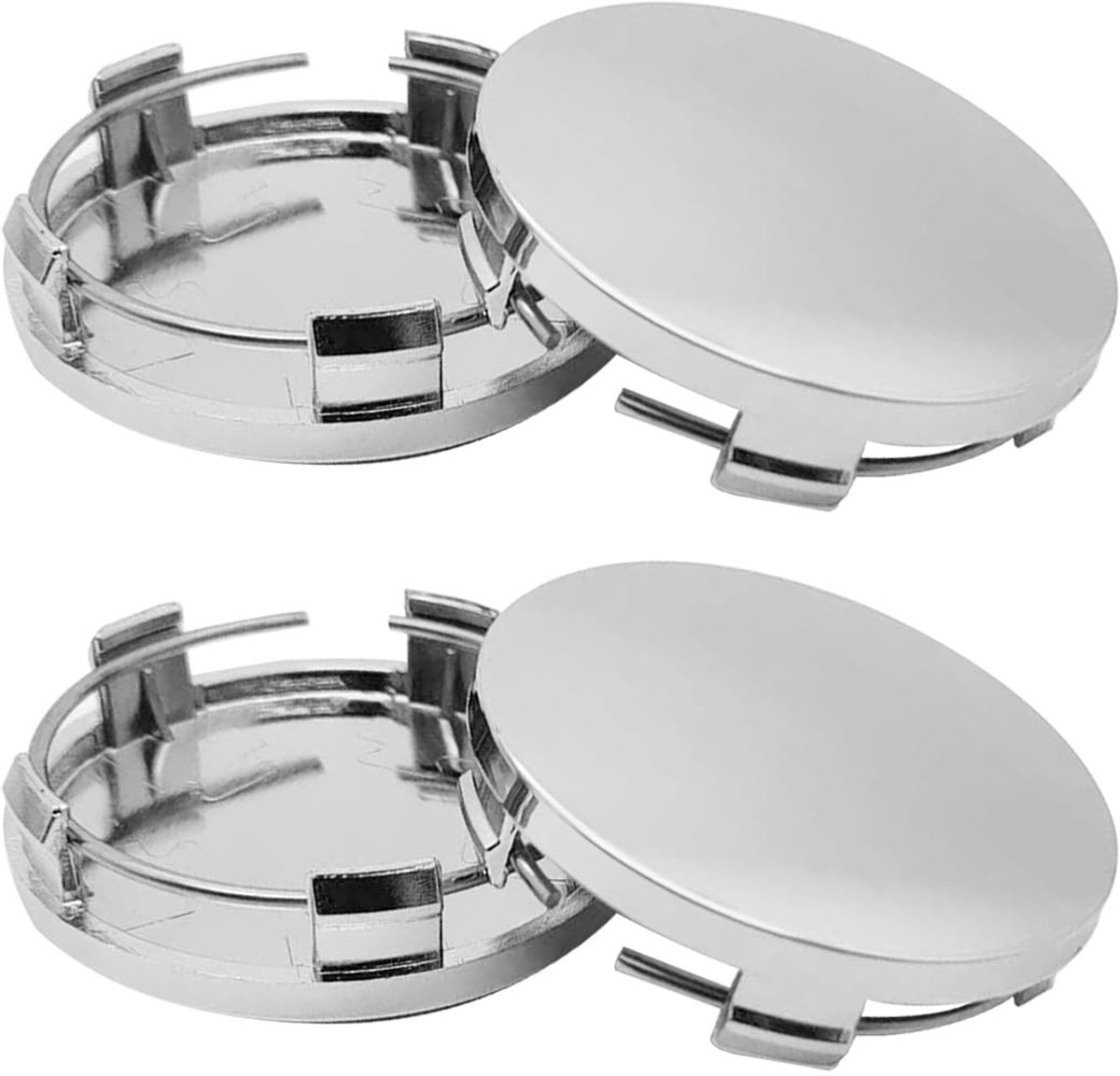 Cosensi- Naafdoppen Set van 4 - Universele Wieldoppen - Glanzend Zwart - ABS Materiaal - Buitendiameter 60 mm - Eenvoudig te Installeren