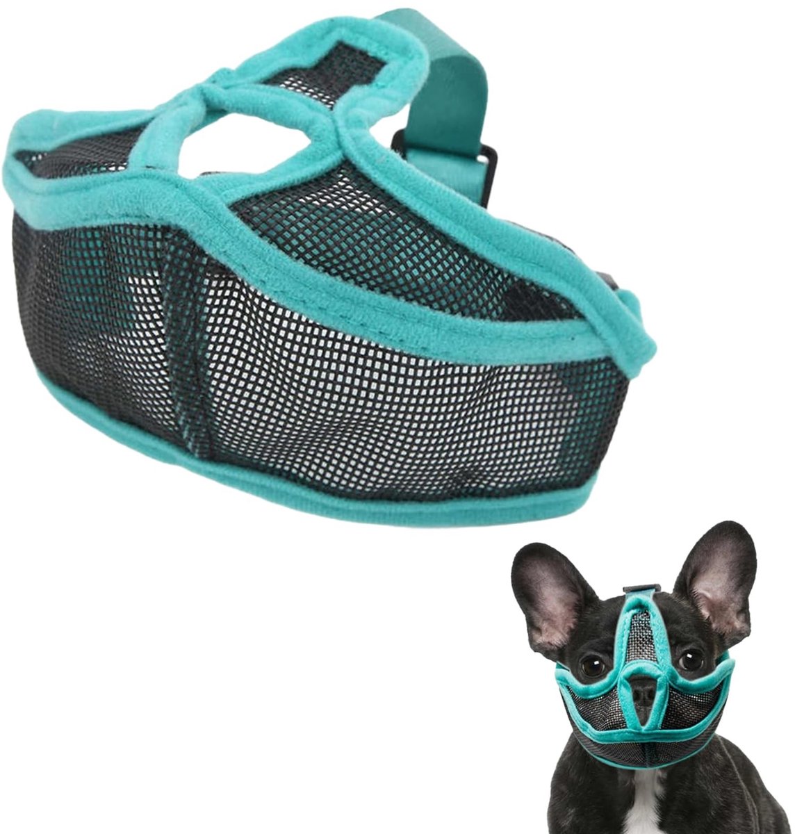 Cosensi- Muilkorf Ademend - Muilkorf Franse Bulldog - Muilkorf Korte Neus - Hondenmuilkorf - Nylon - 45 x 10,5 x 1,2 cm - Hondensnuit