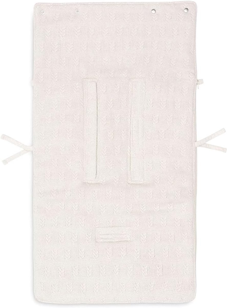 Universele Voetenzak Gebreid Katoen Fleece Voering voor Maxi Cosi en Kinderwagen - Licht Beige – foto 8