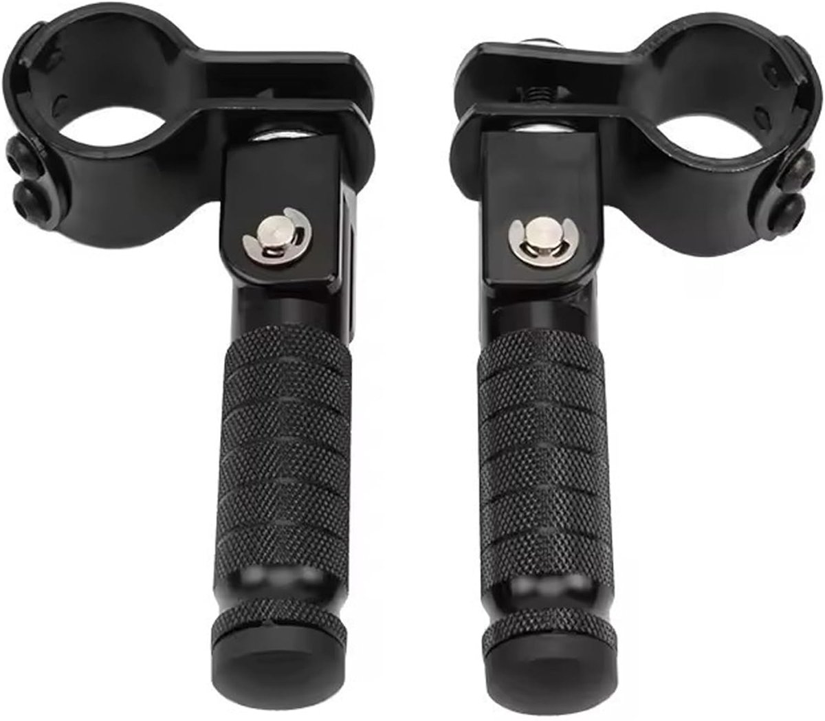 Fiets Voetsteunen - Vouwsteunen - Extra Comfort - Antislip Grip - 2 Stuks - Zwart