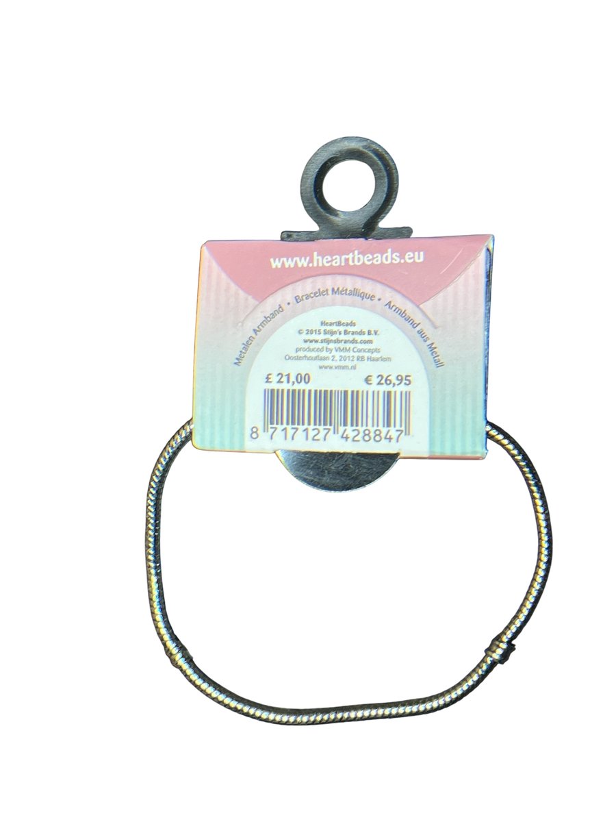 Heartbeads armband metaal 15cm zonder bedels