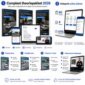 Auto Theorieboek Rijbewijs B 2026 - 3 Maanden Onbeperkt 60 Examens, 8 Toetsen en 3250 Oefenvragen - Videocursus - Praktijkboek - Samenvatting en meer - Lens