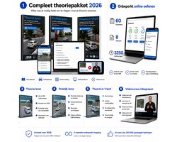 Auto Theorieboek Rijbewijs B 2026 - 3 Maanden Onbeperkt 60 Examens en 3250 Oefenvragen - Videocursus - Samenvatting - Praktijkboek - Samenvatting en meer - Lens