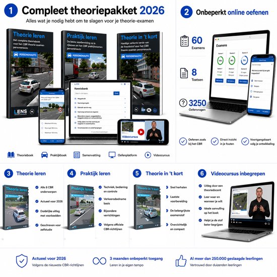 Auto Theorieboek Rijbewijs B 2026 - 3 Maanden Onbeperkt 60 E ... - cover