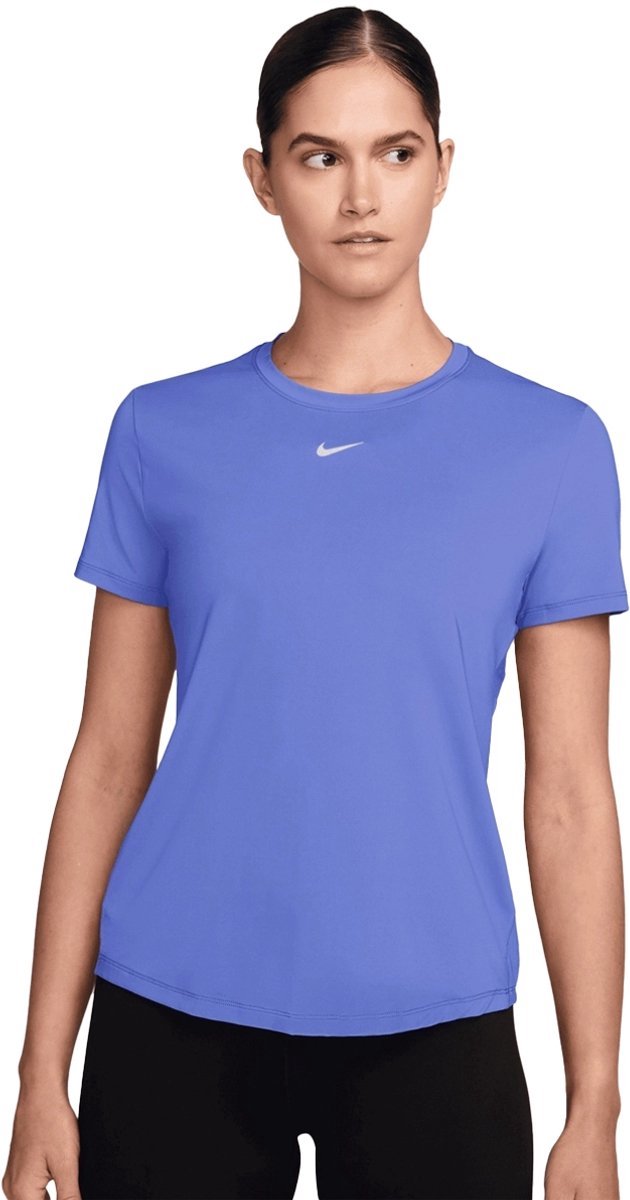 Nike One Classic Dri-FIT Sportshirt Dames Hardloopshirt Trainingsshirt Ademend Sportshirt Paars