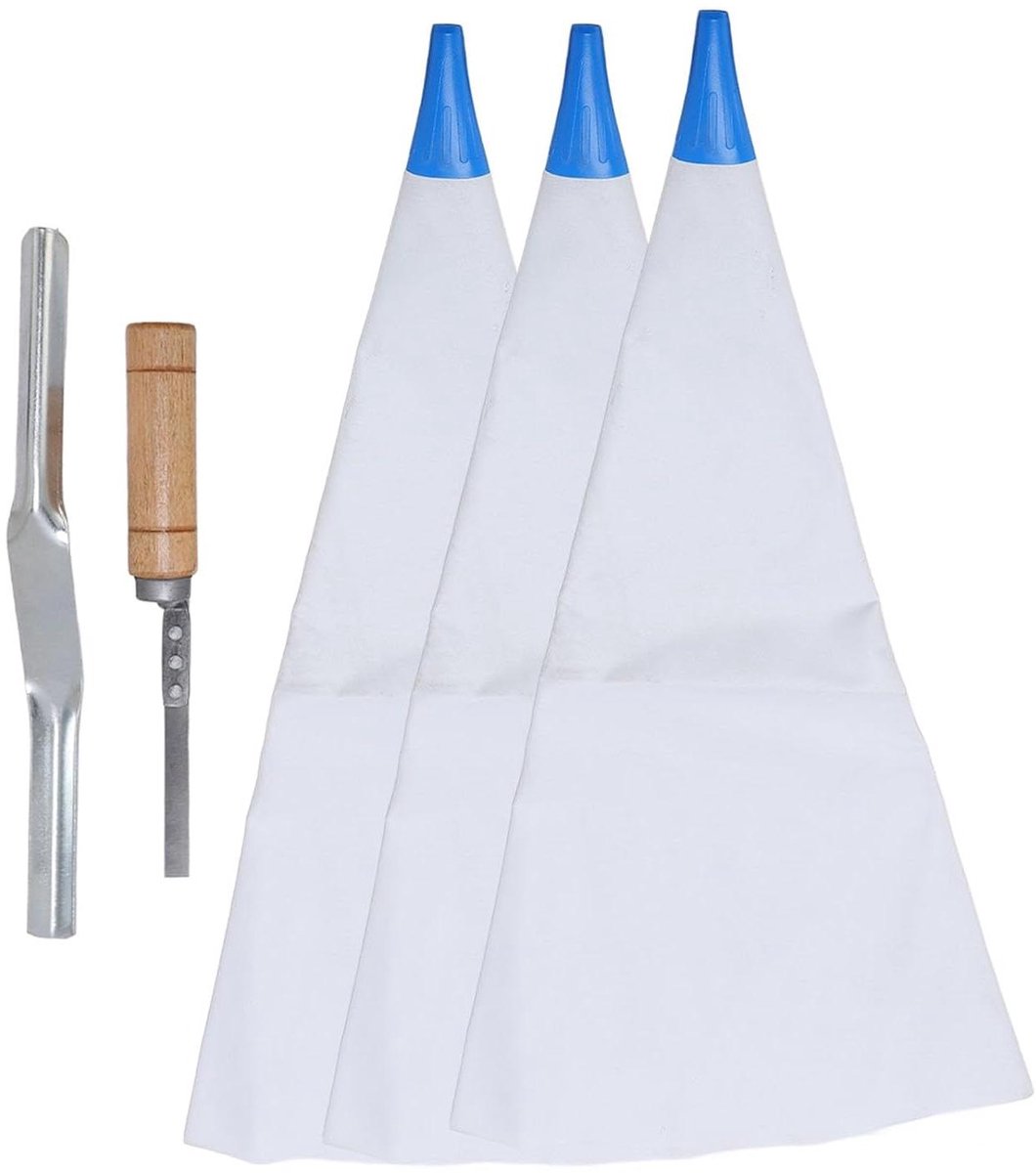 Mortel Spuitzak Set - Voegzakken Metselwerk - Voegen Aanbrengen - Herbruikbaar PVC Materiaal - 32 x 22 x 4 cm