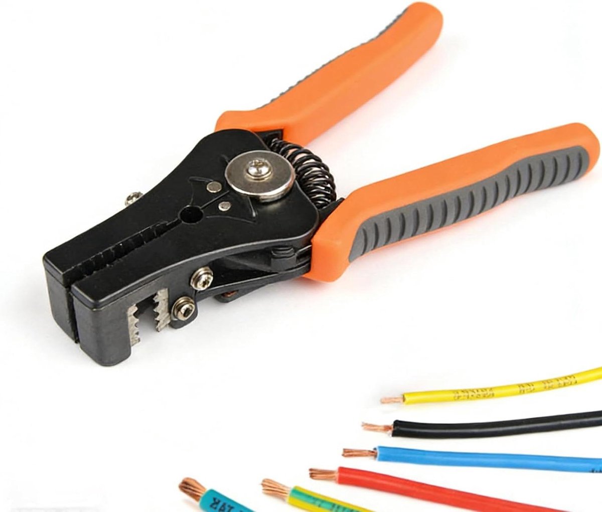 Draadstripper Multifunctioneel - Striptang Krimptang - Elektrische Installaties - Precisie Krimp Mechanisme - 175 mm - Grijs