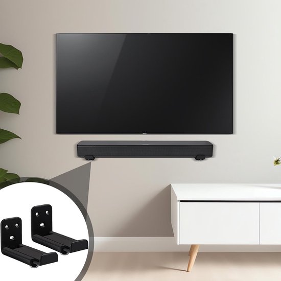 Soundbar shelf for hotel,wall soundbar bracket for TV,adjustable soundbar bracket,tv wall mounted soundbar shelf,anti-drop soundbar shelf,wall-mounted soundbar bracket,heavy duty soundbar mounting — afbeelding 3