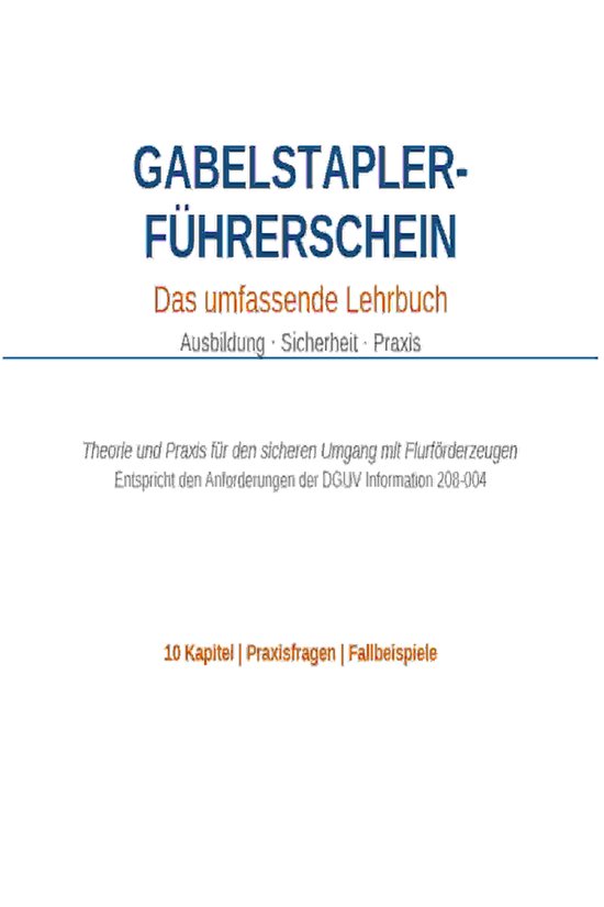 Lehrbuch 3 - Gabelstapler-Führerschein - cover