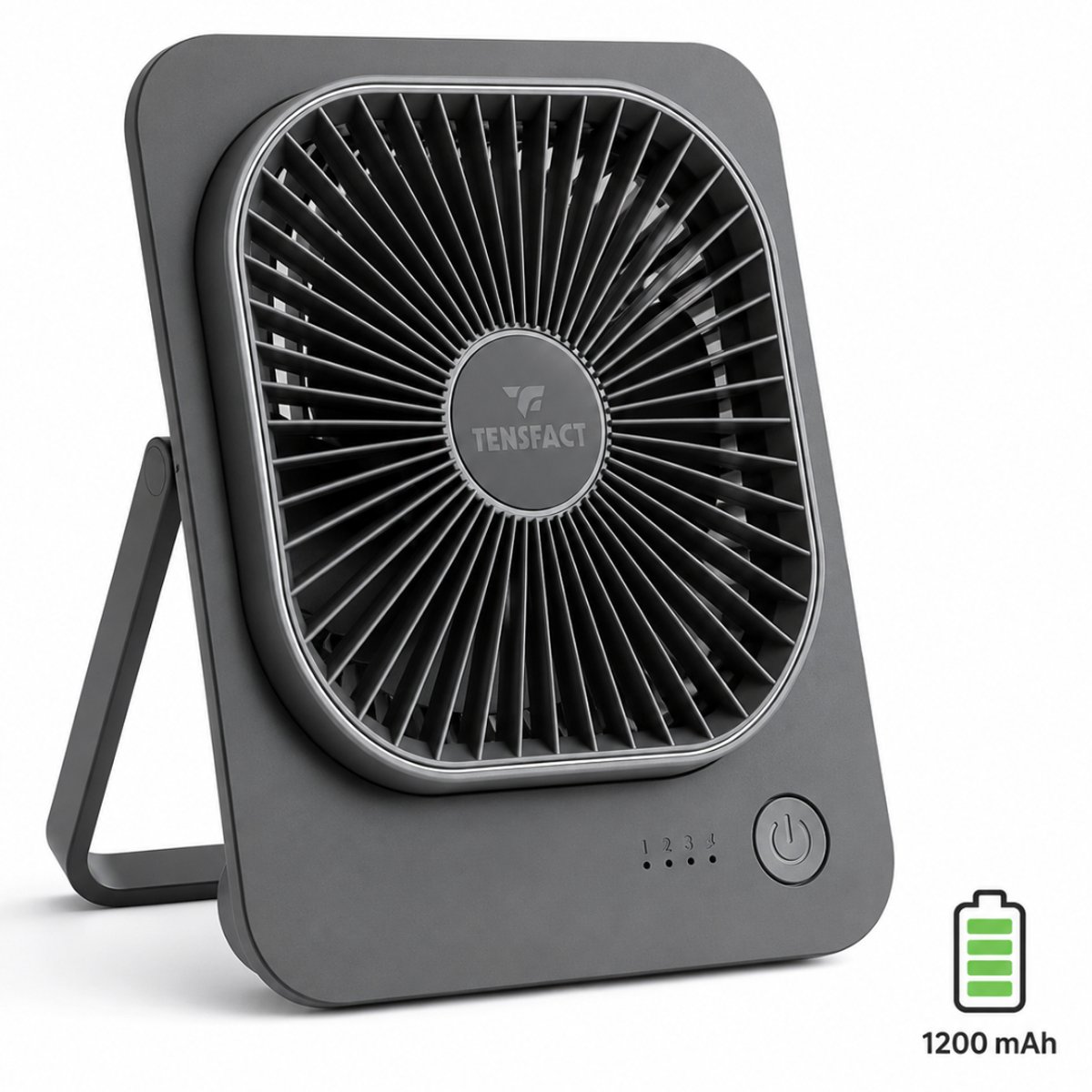 Mini Ventilator Oplaadbaar USB C – Draadloze Tafelventilator – Stille Bureau Ventilator – Camping Ventilator – 1200 mAh