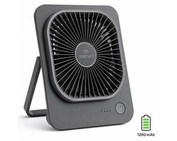 Mini Ventilator Oplaadbaar USB C – Draadloze Tafelventilator – Stille Bureau Ventilator – Camping Ventilator – 1200 mAh