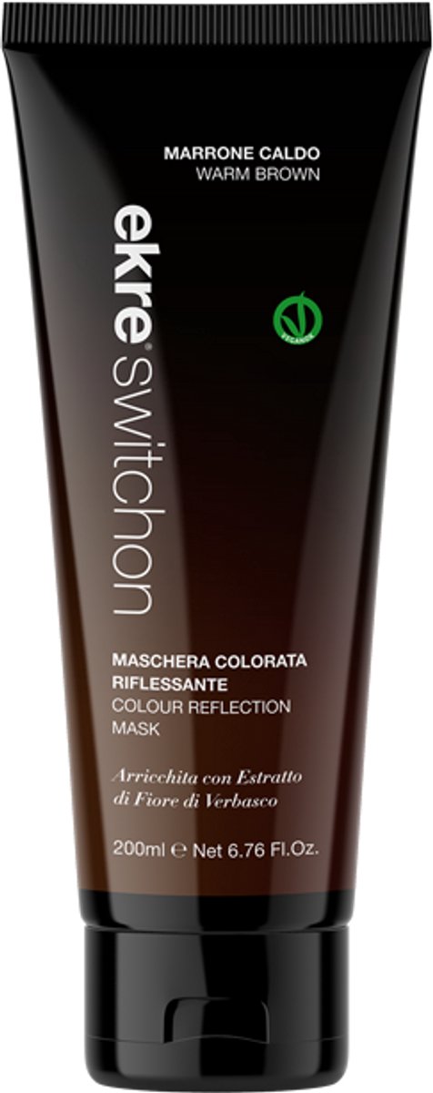 Ekre - Switch On Color Reflection Mask - Warm Brown - 200 ml