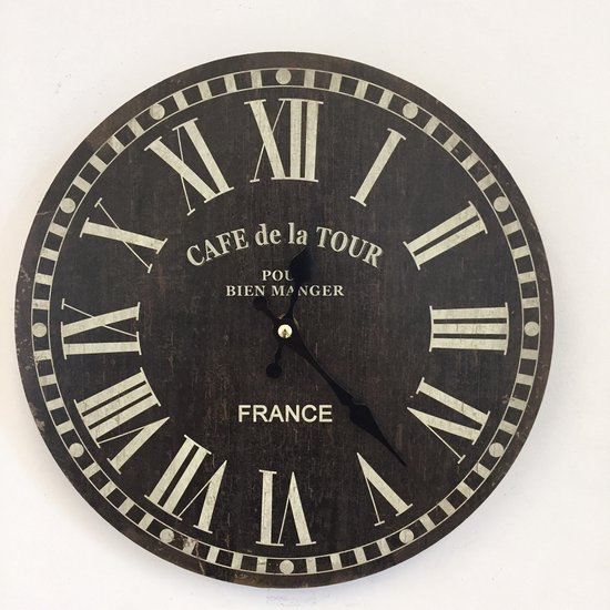 Horloge murale De La Tour Vintage Industrial