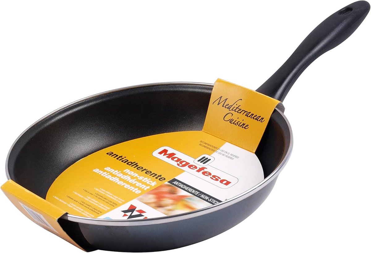 Glazen Koekenpan 26 cm Zwart - Geschikt voor Inductie en Vaatwasser