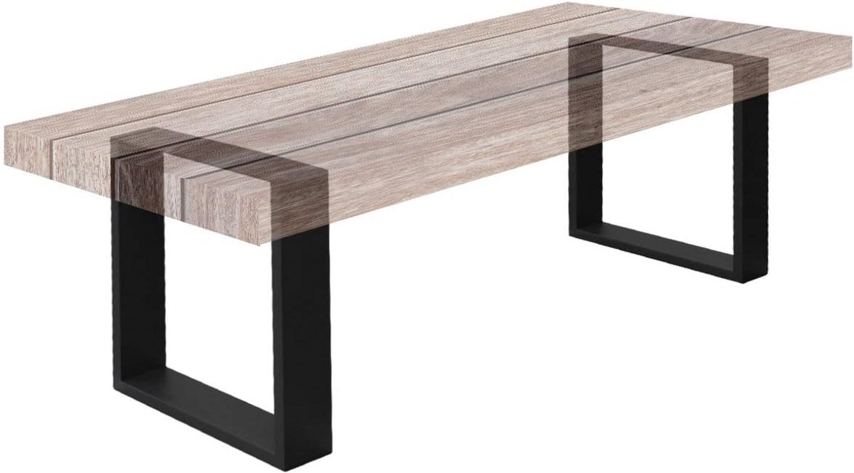 2 stuks tafelpoten 40 x 43 cm zwart gepoedercoat staal industrieel tafelonderstel set