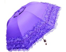 WENDIN Vintage Opvouwbare Kant Parasol Gothic Paraplu Regen Anti-Uv Bescherming Kant Paraplu Zonnekap Paraplu Koepel Foto Props Meisjes Paraplu Paraplu Vrouwen Kant