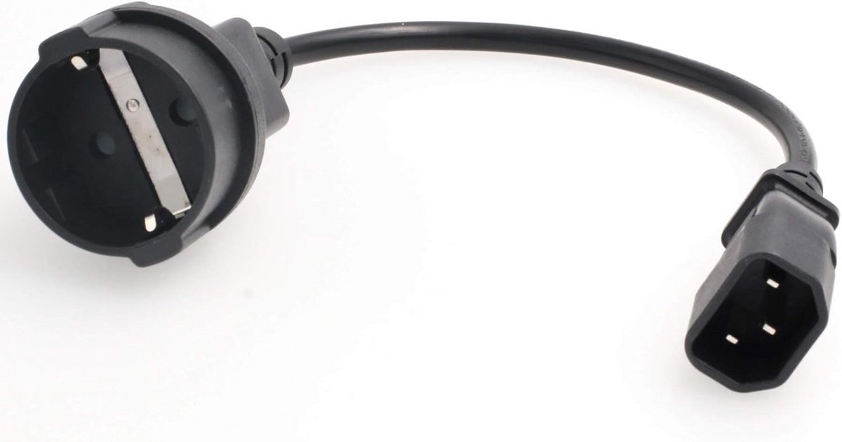 DRRI IEC C14 Mannelijke Plug naar CEE 7/7 Europese Vrouwelijke Schuko Socket Extentionele Korte Lood Kabel voor UPS PDU