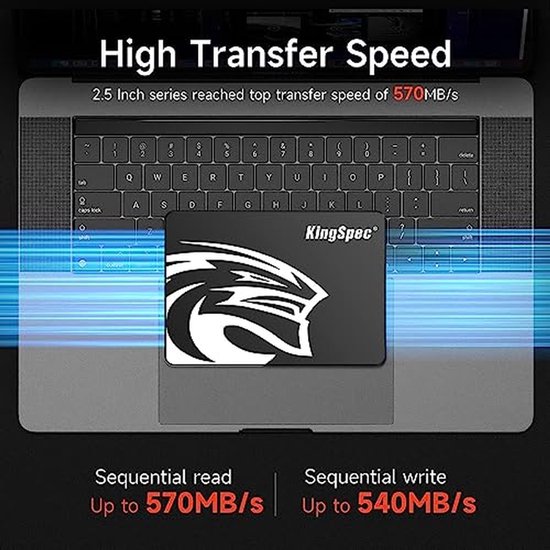 Interne SSD - Harde Schijf - Computer Upgrade - Snelle Data Transfer - 4 TB - Zwart — afbeelding 3