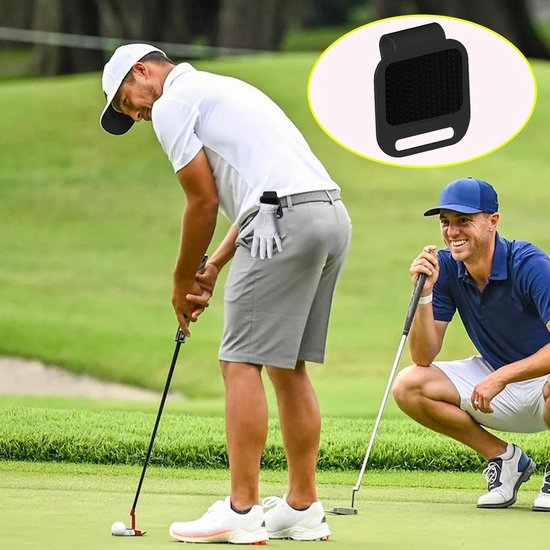 Golfhandschoen houder - Clip tas - Golfspel verbeteren - Stevig ABS materiaal - 9.5 x 9.5 cm - Zwart — afbeelding 3