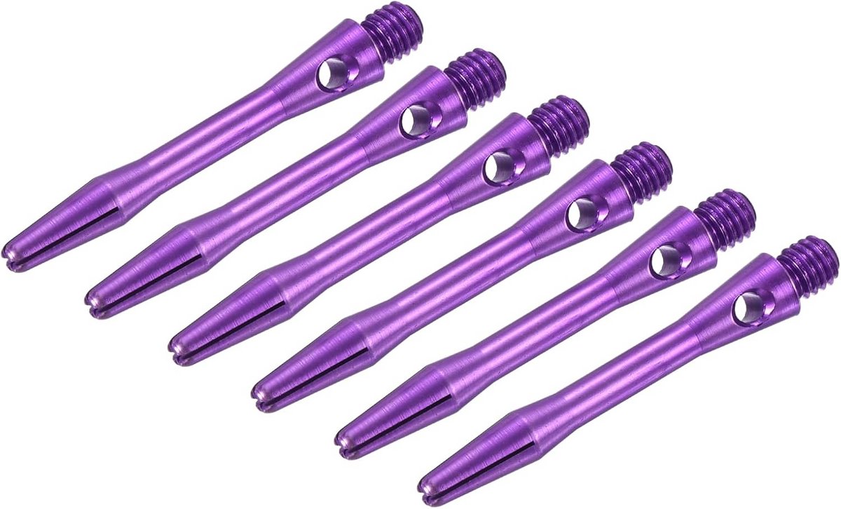 Dartstijlen Aluminium 35mm 2BA Schroefdraad voor Steeltip Darts - 9 Stuks Paars