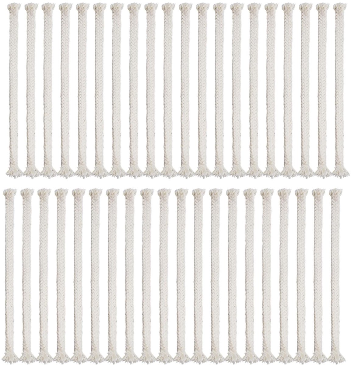 MTTproducts- Lont 8 mm - 40 Stuks - Reservelont voor Olielampen - Tuinfakkel - Kaarsenlonten - Op Maat te Snijden - Lange Brandduur - Docht