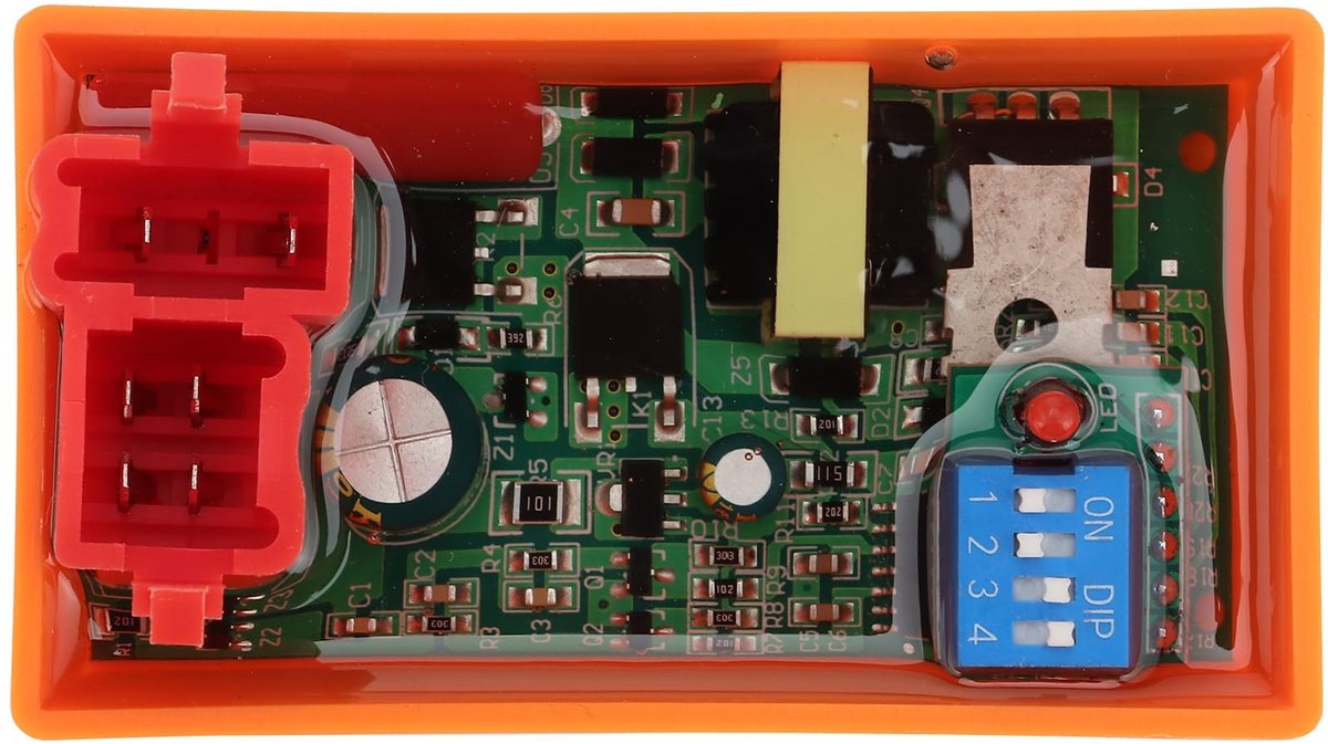 NTH products- CDI Box Vervanging voor CG 125cc/150cc/200cc/250cc - 4+2 Pins AC - 74mm/42mm/24mm - Eenvoudig te Installeren - Hoogwaardige Acceleratie - Klantenservice Beschikbaar - Motorfietsontsteking