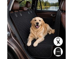 Strex Hondendeken Auto Achterbank – Zwart – 137x147cm – Incl. Riem & Zak