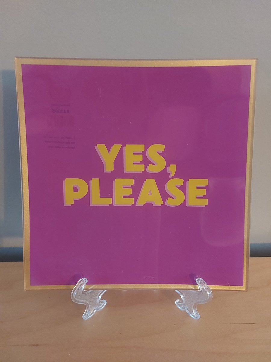 leuk bordje met tekst : Yes , please