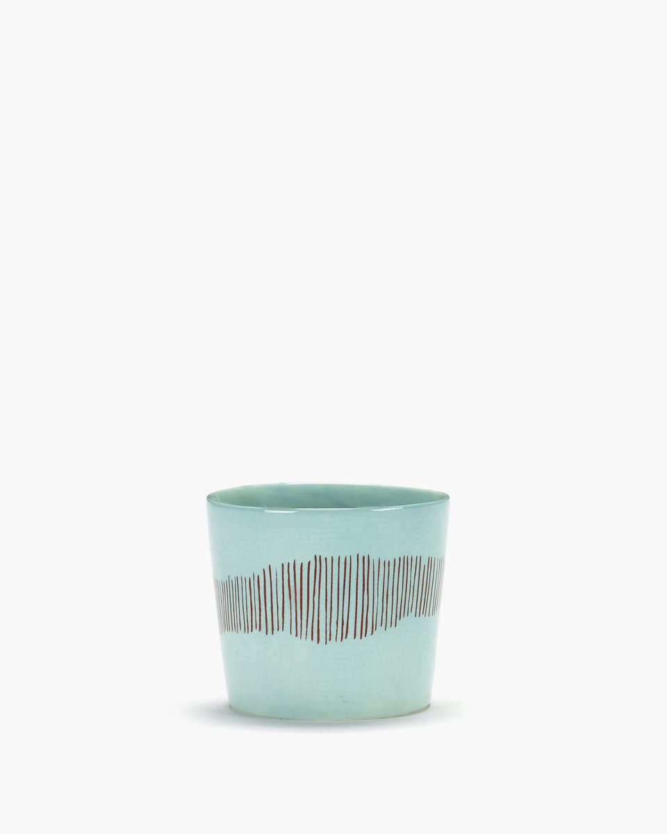 Serax - Ottolenghi Feast - Espressokop - Azurblauw/Rood - 7 Ø - 4 stuks