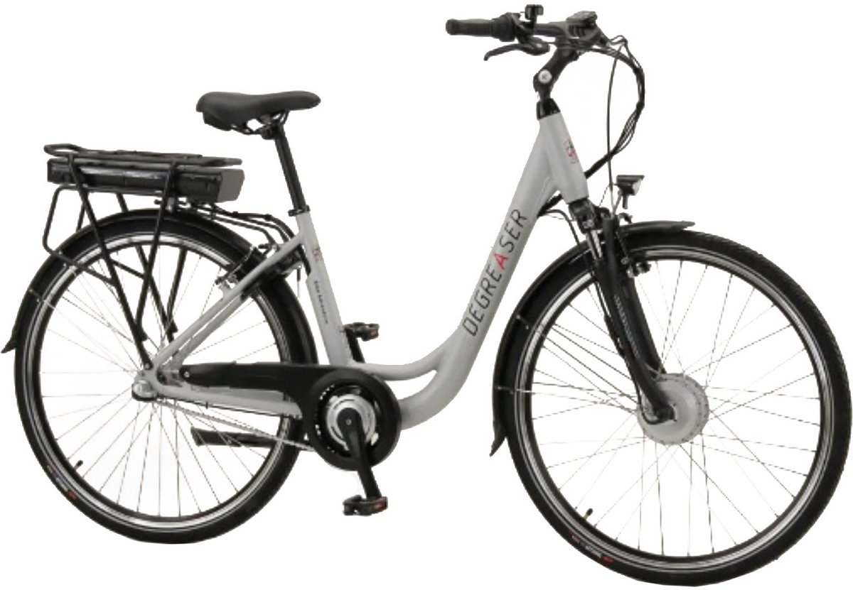 Degreaser Plus dames ebike 45 cm 10.4 Ah Nexus 3 zilver