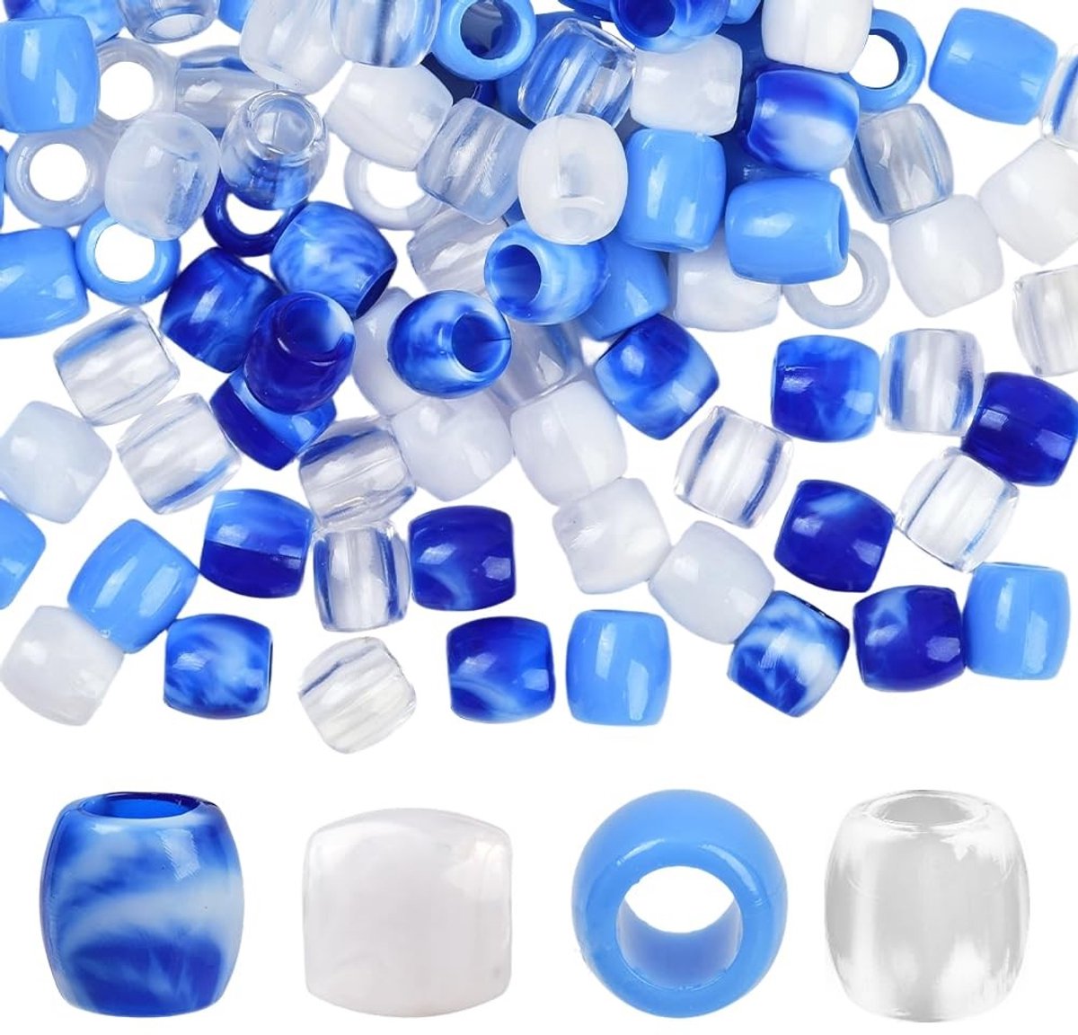 Dailygoods - Set van 120 Hars Haar Kralen in 4 Kleuren voor DIY Sieraden