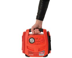 Carpoint Jumpstarter - 12Volt - Vermogen 250 Ampère - Adapter voor opladen op netspanning - 3 gekleurde leds voor batterijstatus - Ingebouwde ledverlichting - USB poort voor opladen accessoires – Afmeting 255x260x110mm
